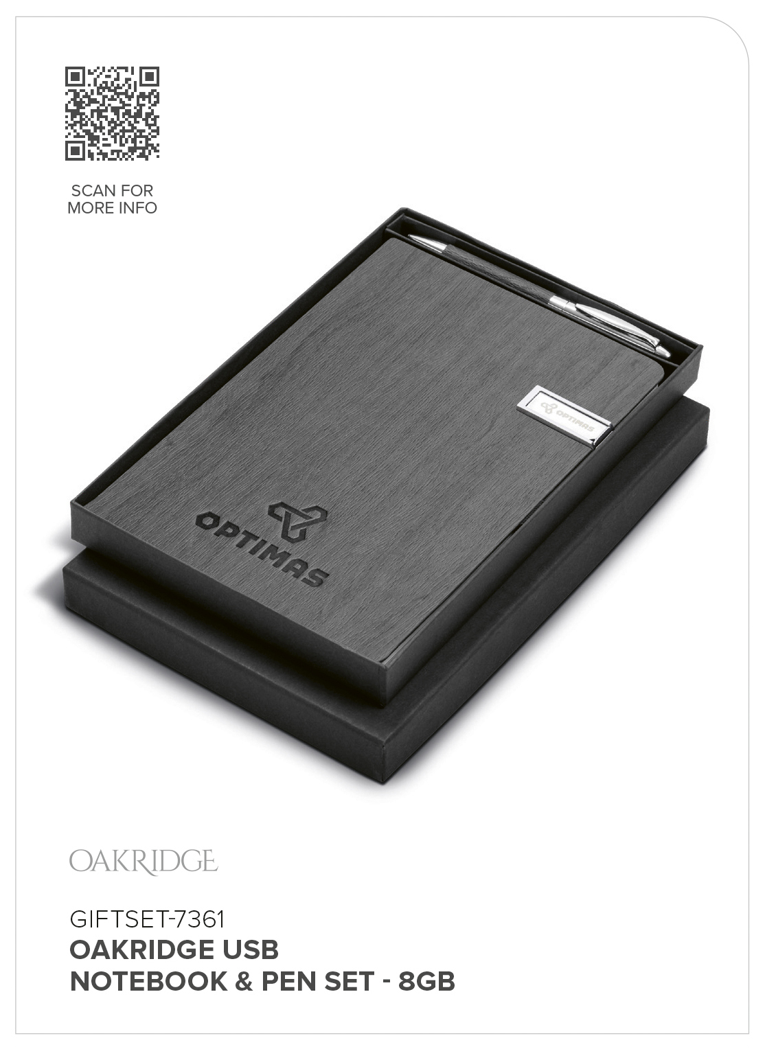 Oakridge USB Notebook & Pen Set - 8GB CATALOGUE_IMAGE